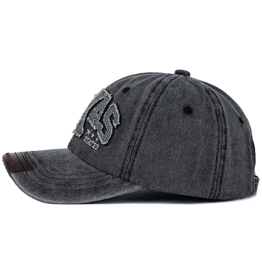 LuxeShade Vintage TEXAS Embroidered Cotton Cap