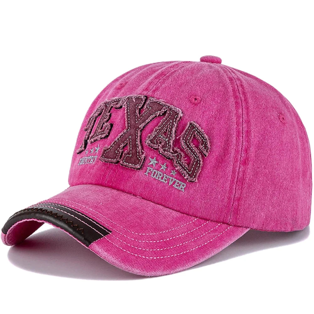 LuxeShade Vintage TEXAS Embroidered Cotton Cap