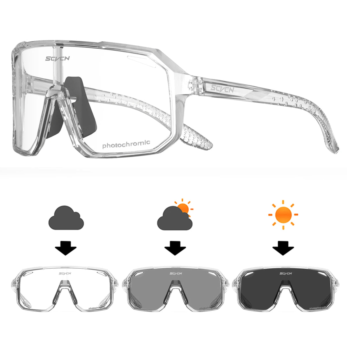 LuxeShade Photochromic Cycling Sunglasses