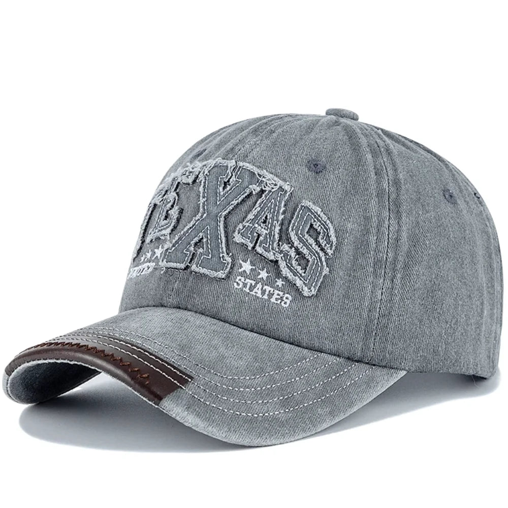 LuxeShade Vintage TEXAS Embroidered Cotton Cap