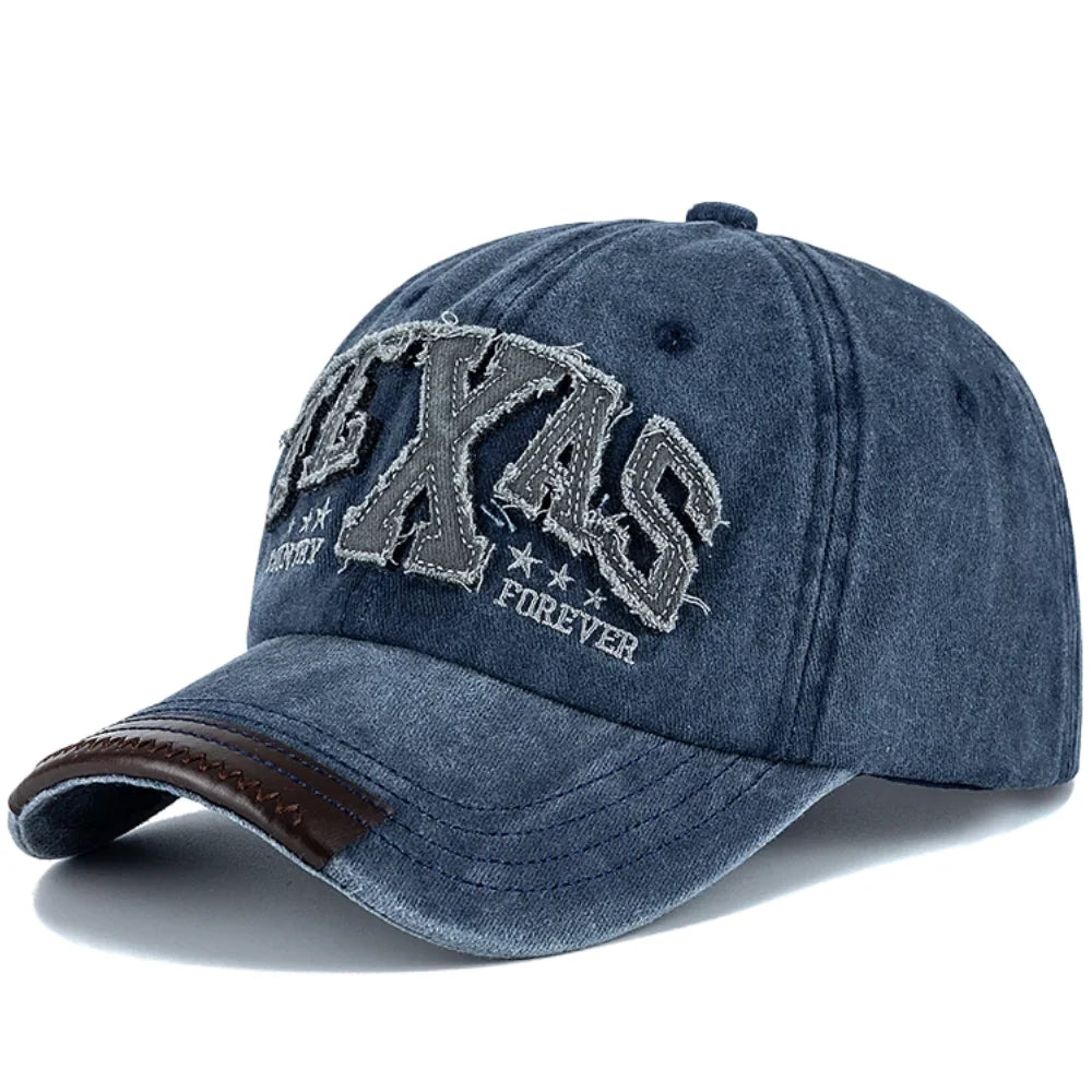 LuxeShade Vintage TEXAS Embroidered Cotton Cap